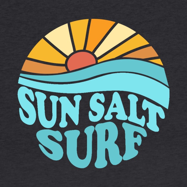 Sun Salt Surf Retro Beach by Shanti-Ru Design